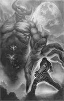 Demon House Black And White By Omegaman