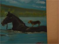 Horse Saving Dog From Drowning